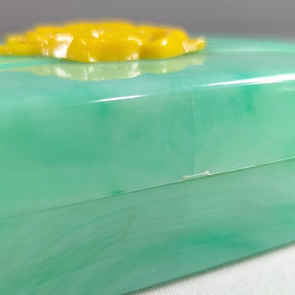 Mint Green plastic stationery box made in Canada - Picture 3 of 11